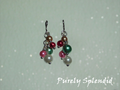 "to use with 2mm studs" shown with five colors of pearls hanging from a silver loop