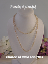 Load image into Gallery viewer, Dainty Pearl Necklace shown in choice of two lengths
