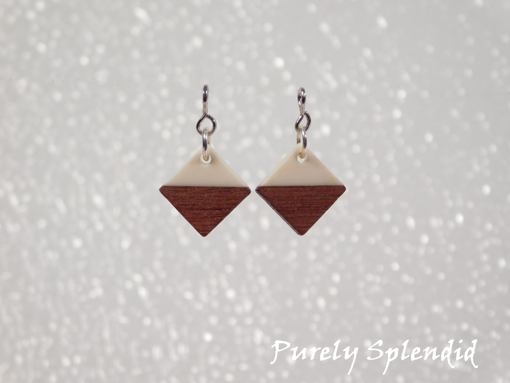 Wood and Resin Earring Dangles