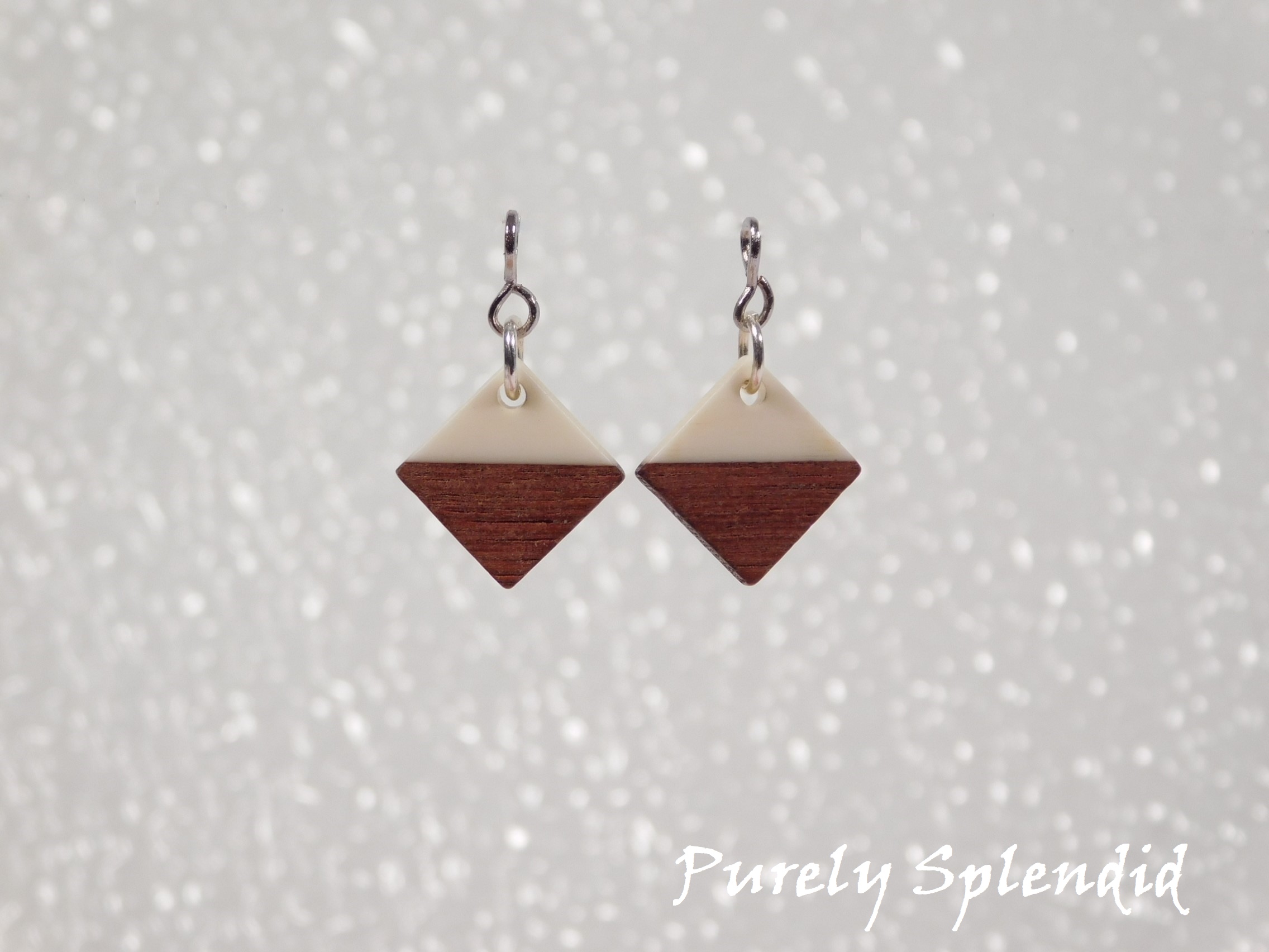 Wood and Resin Earring Dangles