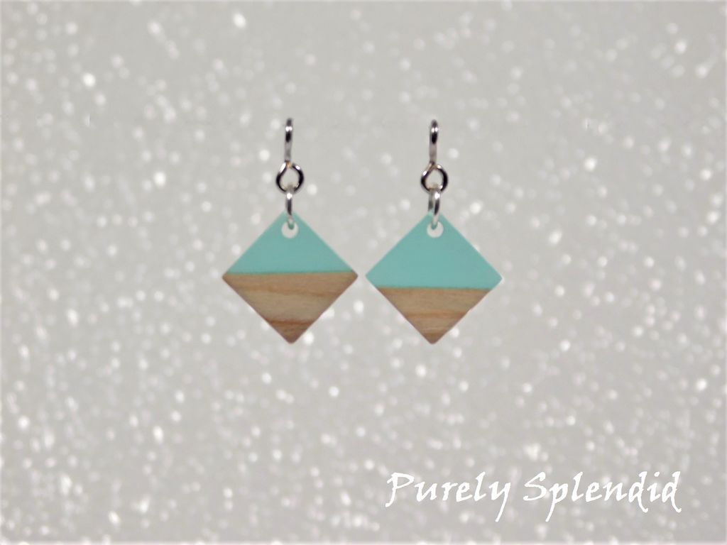Wood and Resin Earring Dangles