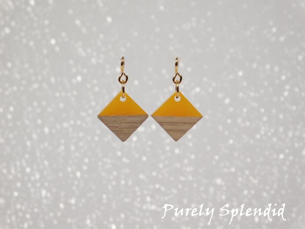 Wood and Resin Earring Dangles