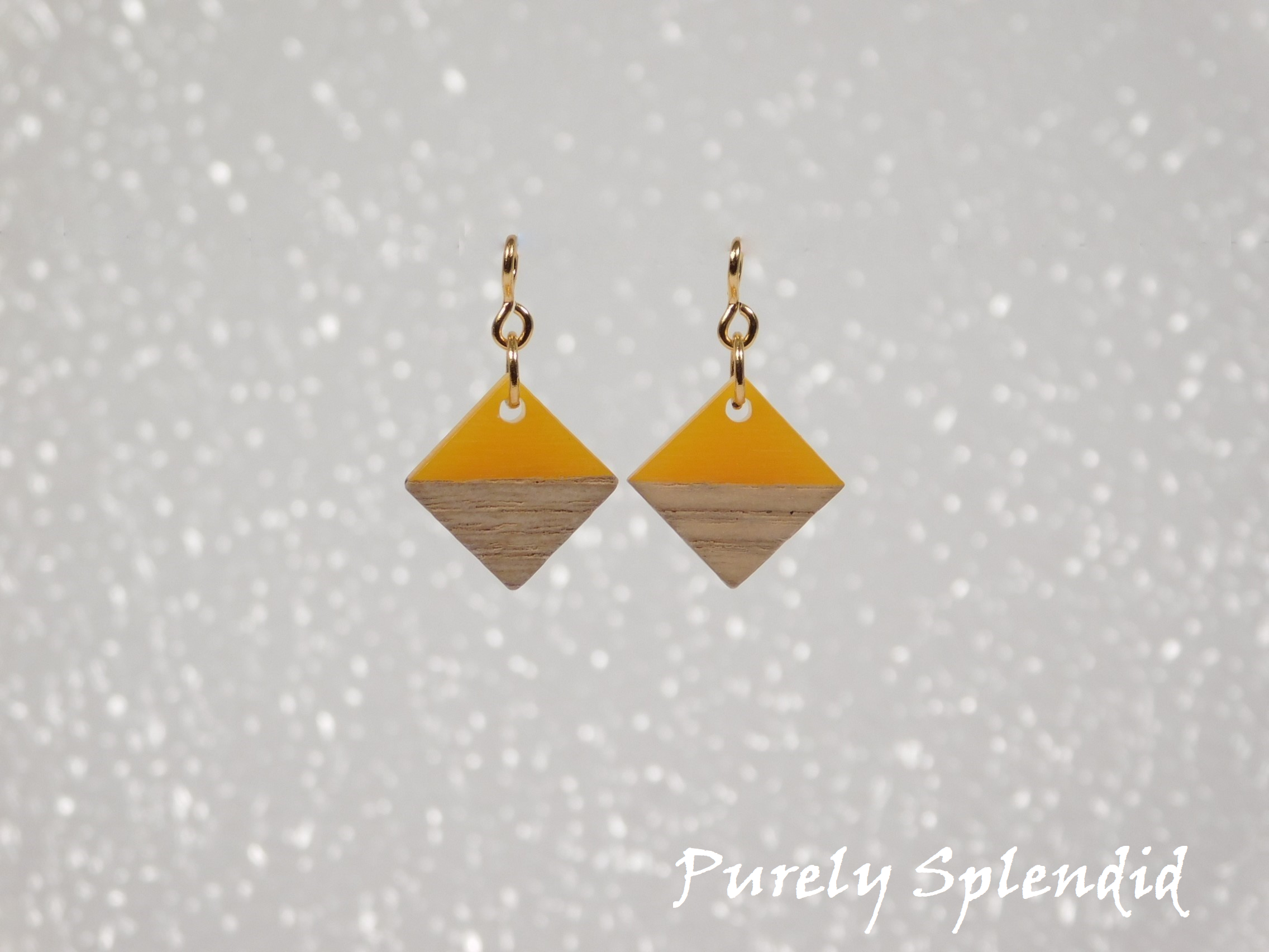 Wood and Resin Earring Dangles