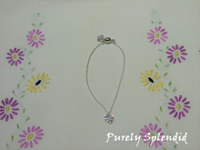 Load image into Gallery viewer, Dainty Silver Sparkling Heart Necklace for 18 inch dolls shown on a white background
