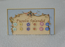 Load image into Gallery viewer, Six pairs of colorful Flower Studs shown on a presentation card

