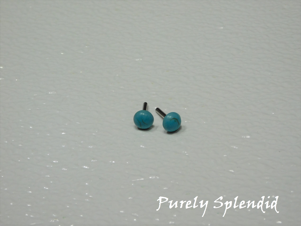Large Sky Blue Studs for dolls who wear 2mm sized studs