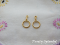 Small Gold Hoop Earrings for dolls who wear 2mm studs