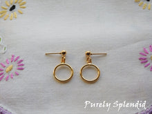 Load image into Gallery viewer, Small Gold Hoop Girl Doll and ME Earrings
