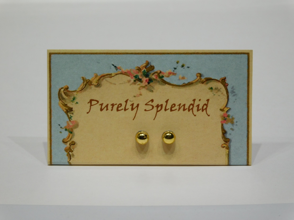 Small Gold Studs to fit dolls who wear 2mm sized studs