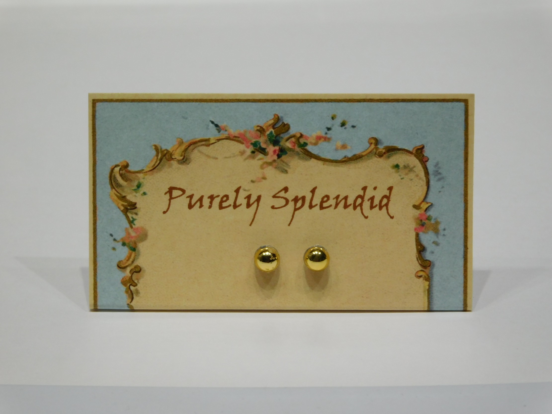 Small Gold Studs to fit dolls who wear 2mm sized studs