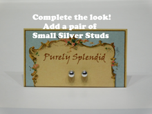 Load image into Gallery viewer, Long Silver Spike Earring Dangles
