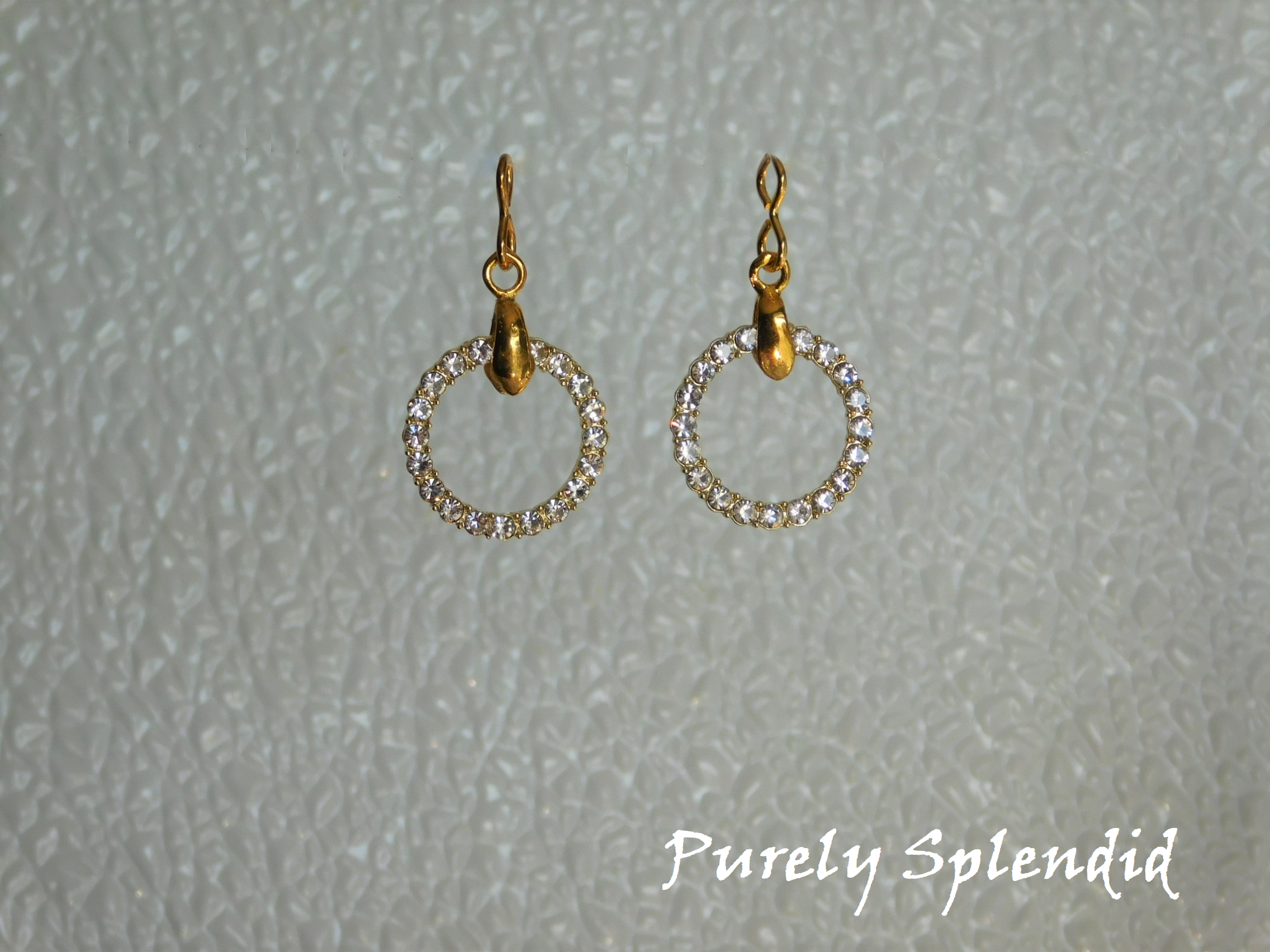 Sparkling Gold Hoop Earrings for dolls