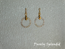 Load image into Gallery viewer, Sparkling Gold Hoop Earrings for dolls
