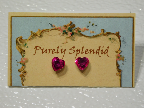 Sparkling Heart 2mm Studs for dolls