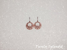 Load image into Gallery viewer, Rose Gold Sparkling Indian Pearl Earring shown on a white background
