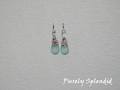 Sparkling Pastel Drop Earrings in Aqua