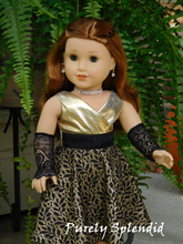 Load image into Gallery viewer, 18 inch doll shown wearing the Sparkling Aurora Borealis Choker Necklace
