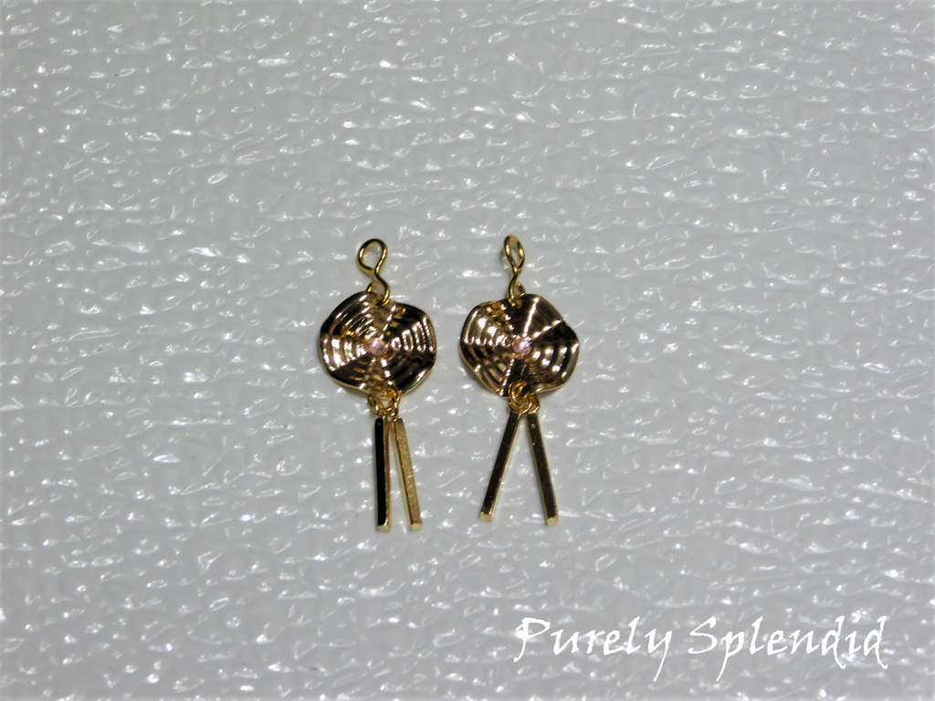 Wavy Circle Earring Dangles shown on a white background