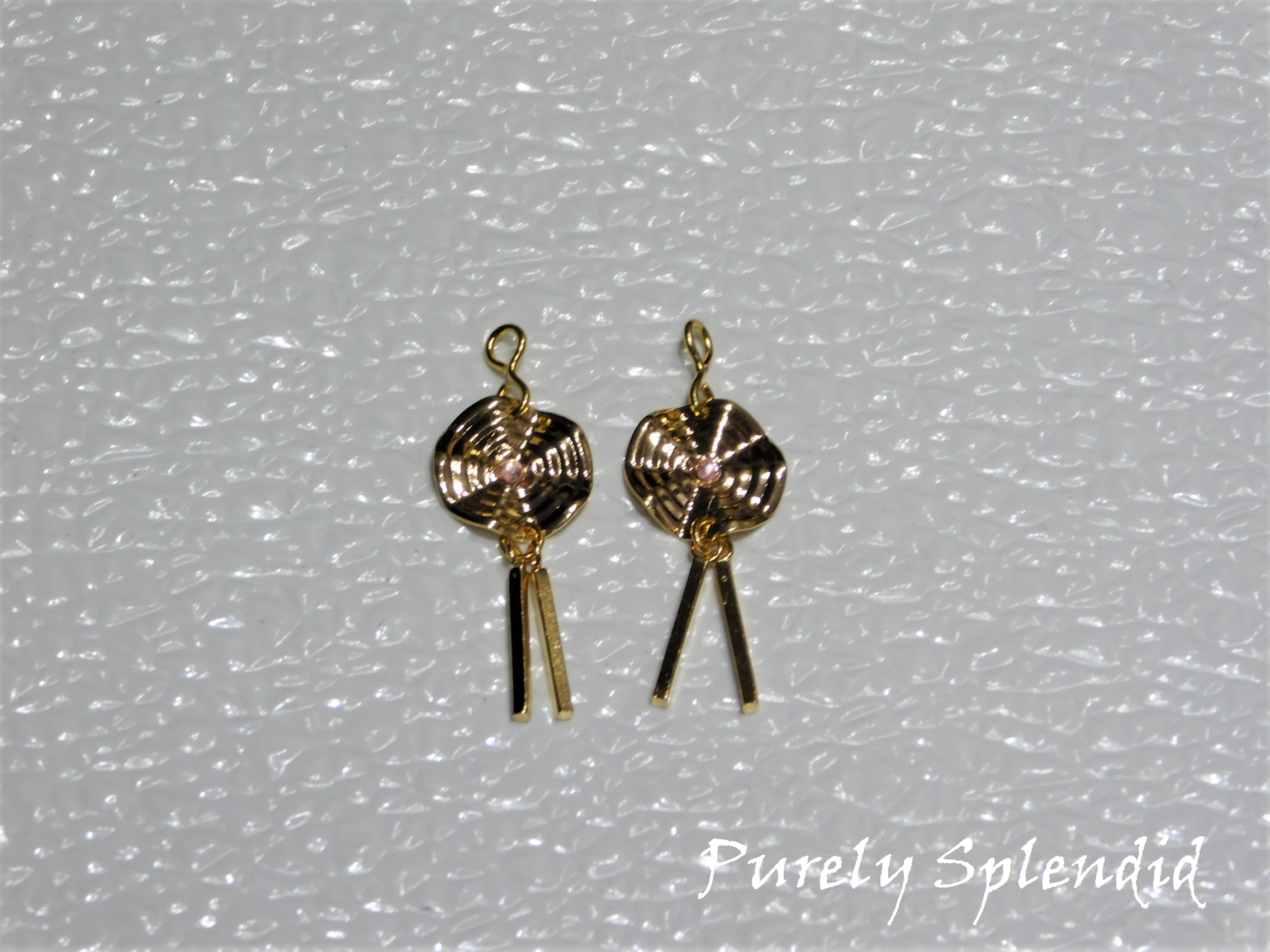 Wavy Circle Earring Dangles shown on a white background