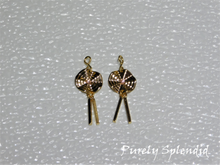 Load image into Gallery viewer, Wavy Circl Earring Dangles shown on a white background
