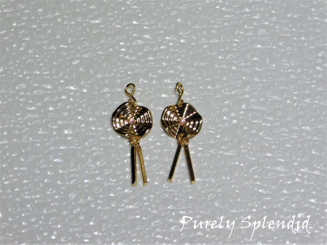 Wavy Circl Earring Dangles shown on a white background