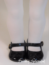 Load image into Gallery viewer, White Doll Tights shown on an 18 inch American GIrl Doll
