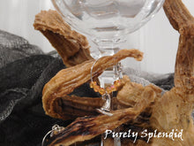 Load image into Gallery viewer, witches hat charm with orange crystal beads
